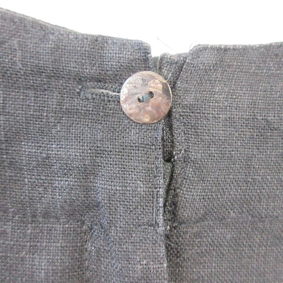 Blacky Dress Women's Black 100% Linen High Waist Pleated Trouser Pants 464 - Picture 3 of 15